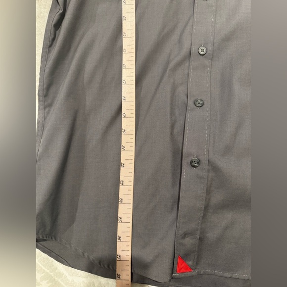 UNTUCKit Solid Charcoal Grey Cotton button up Shirt slim fit cotton - Picture 6 of 7